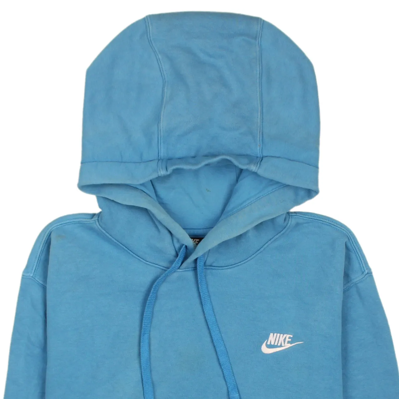 Vintage 90s Nike Blue Swoosh Hoodie Men's Small Retro Pullover Sweatshirt sold by Vintage Club product image thumbnail 3