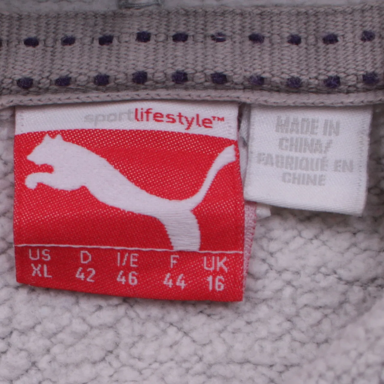 Puma Vintage 90's Grey Spellout Pullover Hoodie XL Retro Streetwear sold by Vintage Club product image thumbnail 4