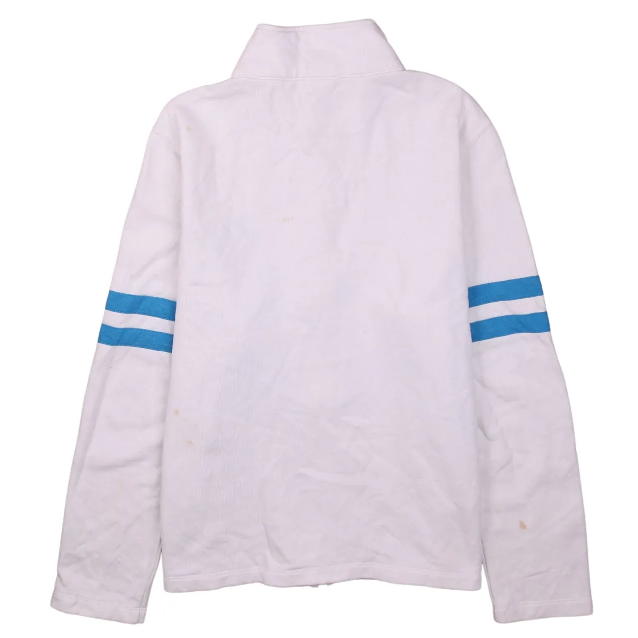 Vintage Women's 90s NFL White Zip Track Jacket Sweatshirt Large sold by Vintage Club product image thumbnail 2