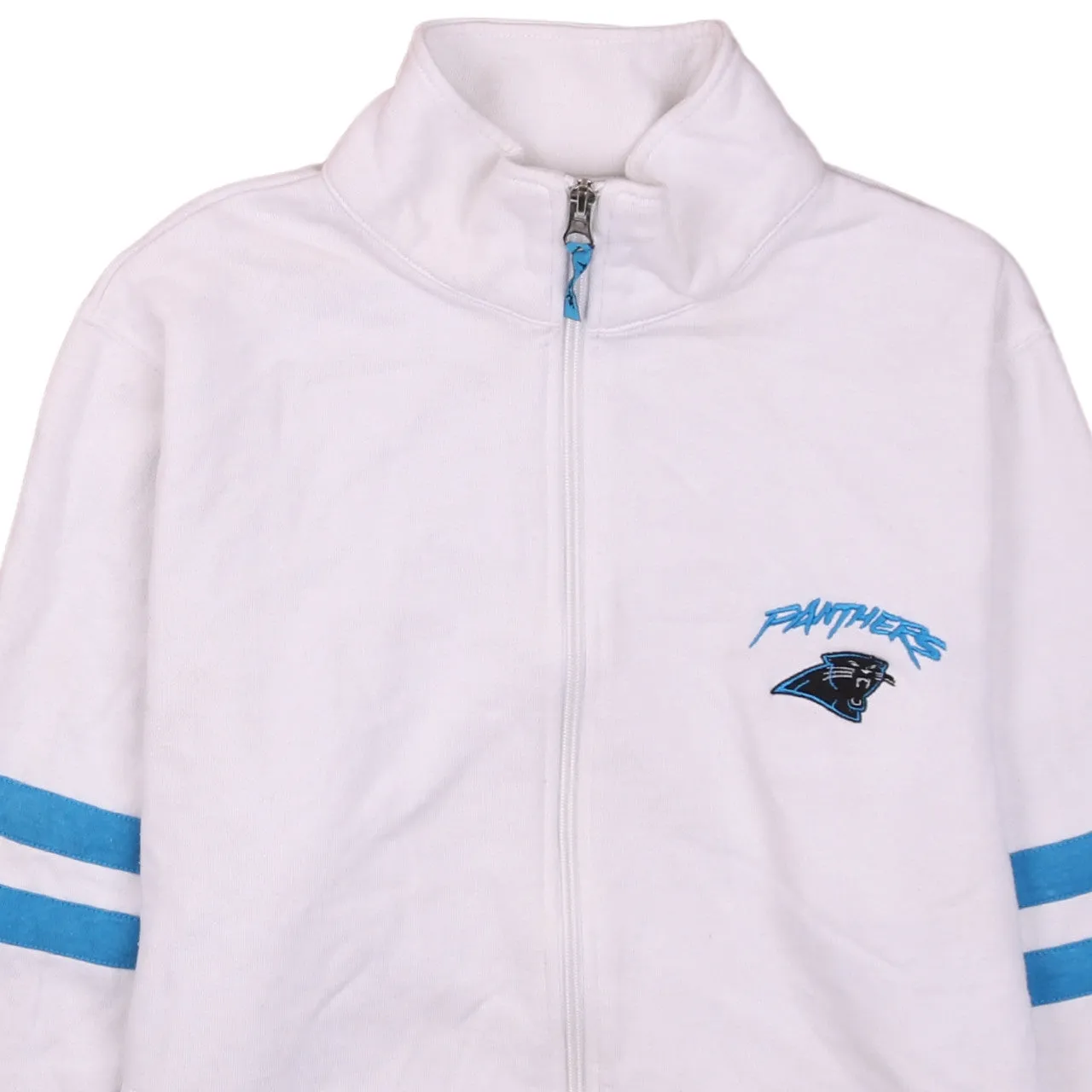 Vintage Women's 90s NFL White Zip Track Jacket Sweatshirt Large sold by Vintage Club product image thumbnail 3