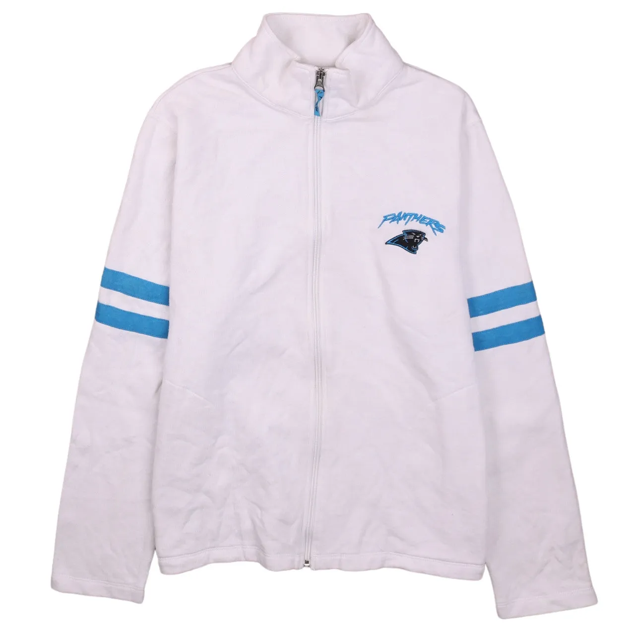 Vintage Women's 90s NFL White Zip Track Jacket Sweatshirt Large sold by Vintage Club