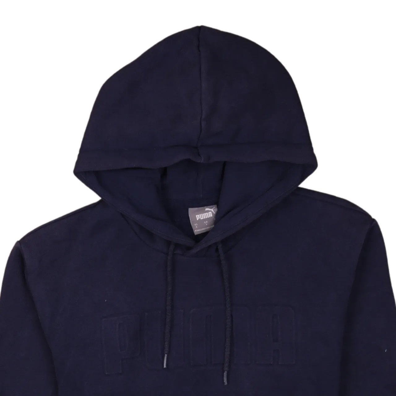 Puma Men's Small Navy Blue Hoodie Pullover Sweatshirt Embroidered Logo sold by Vintage Club product image thumbnail 3