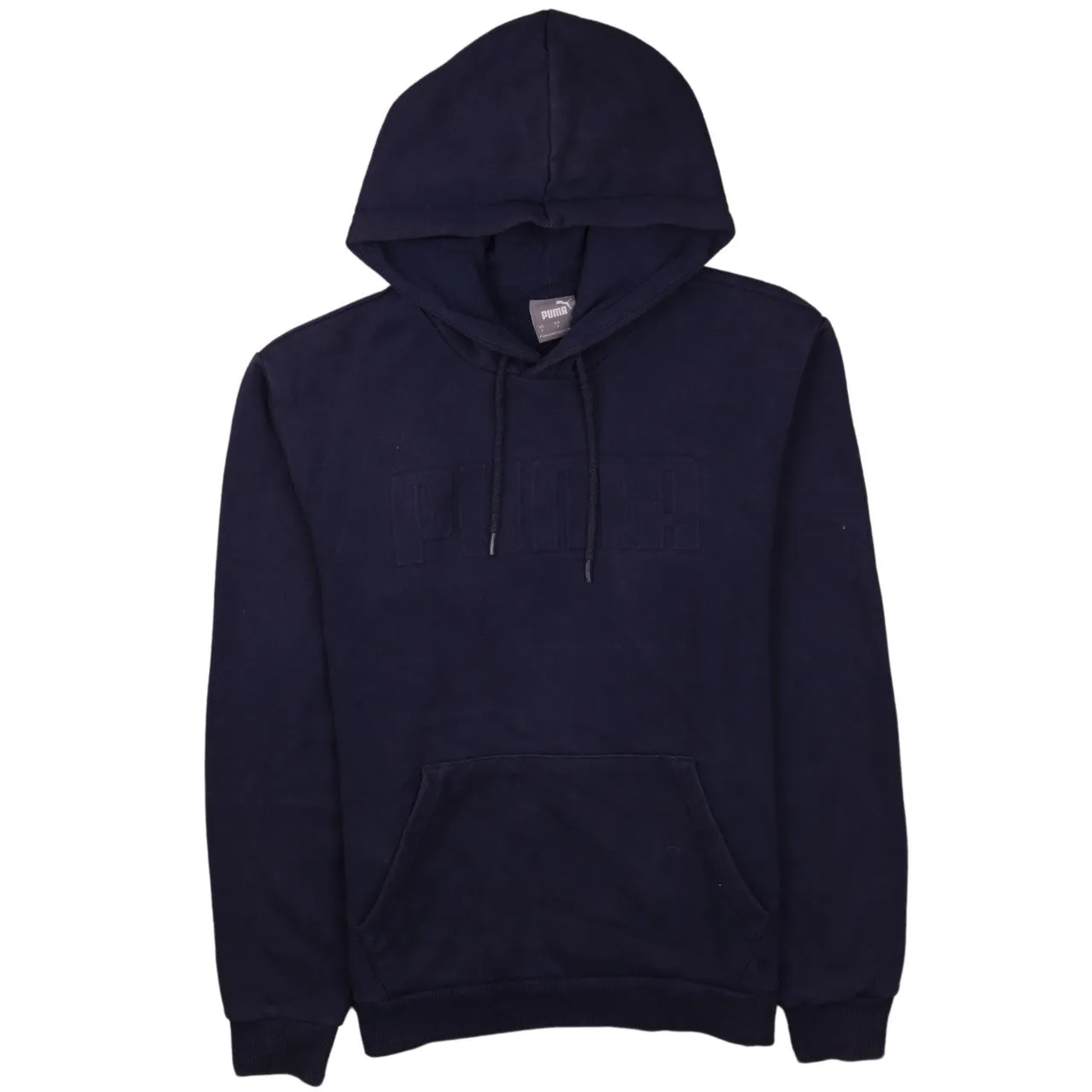 Puma Men's Small Navy Blue Hoodie Pullover Sweatshirt Embroidered Logo sold by Vintage Club