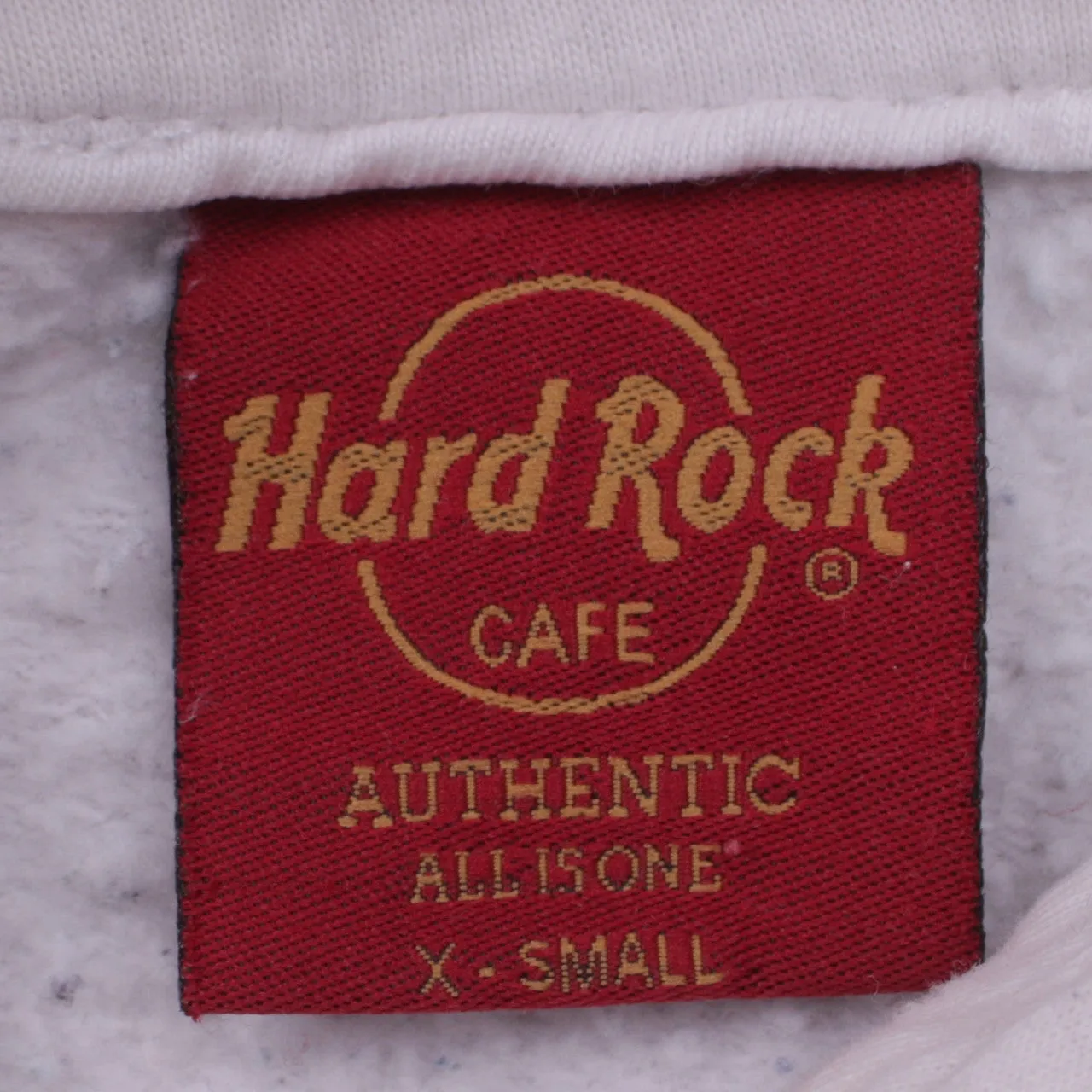 Rare Vintage Hard Rock Cafe 90s White Spellout Hoodie XS Retro sold by Vintage Club product image thumbnail 4