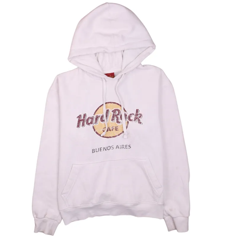 Rare Vintage Hard Rock Cafe 90s White Spellout Hoodie XS Retro sold by Vintage Club