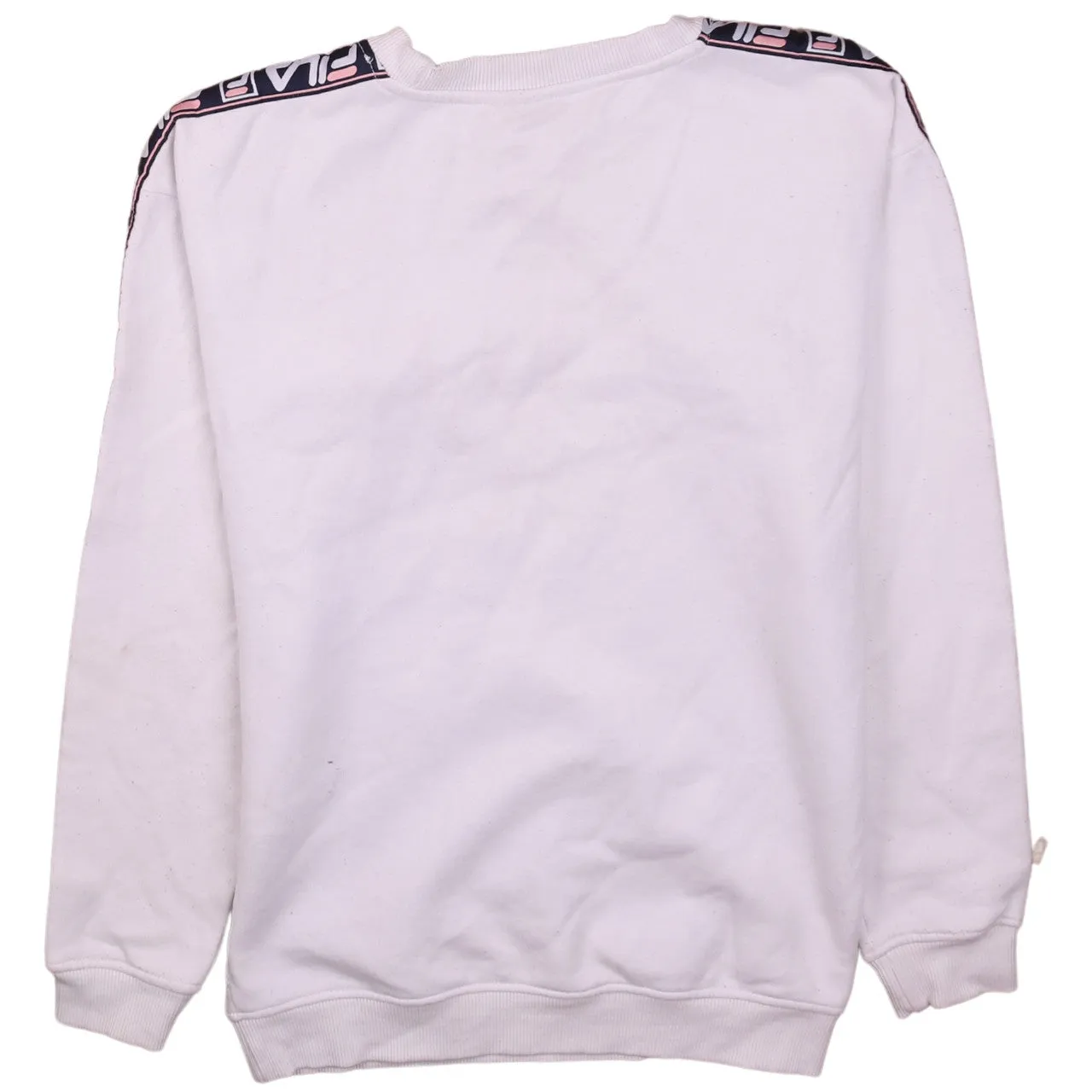 Vintage 90s Fila Men's XS Spellout Sweatshirt White Crew Neck Top sold by Vintage Club product image thumbnail 2