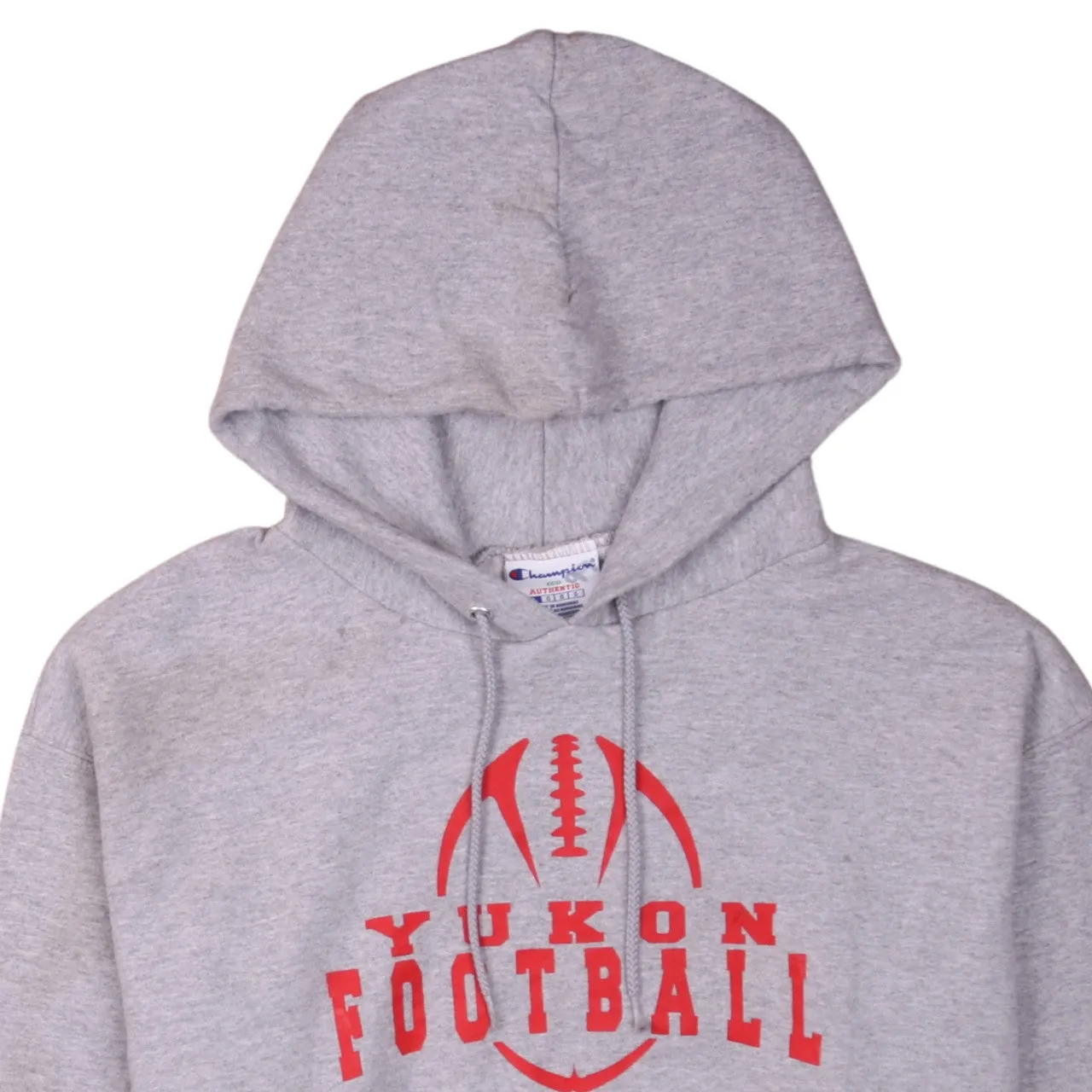 Champion Eco Grey Men’s Large Hoodie Yukon Football Fleece Top sold by Vintage Club product image thumbnail 3