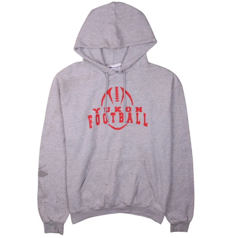 Champion Eco Grey Men’s Large Hoodie Yukon Football Fleece Top sold by Vintage Club