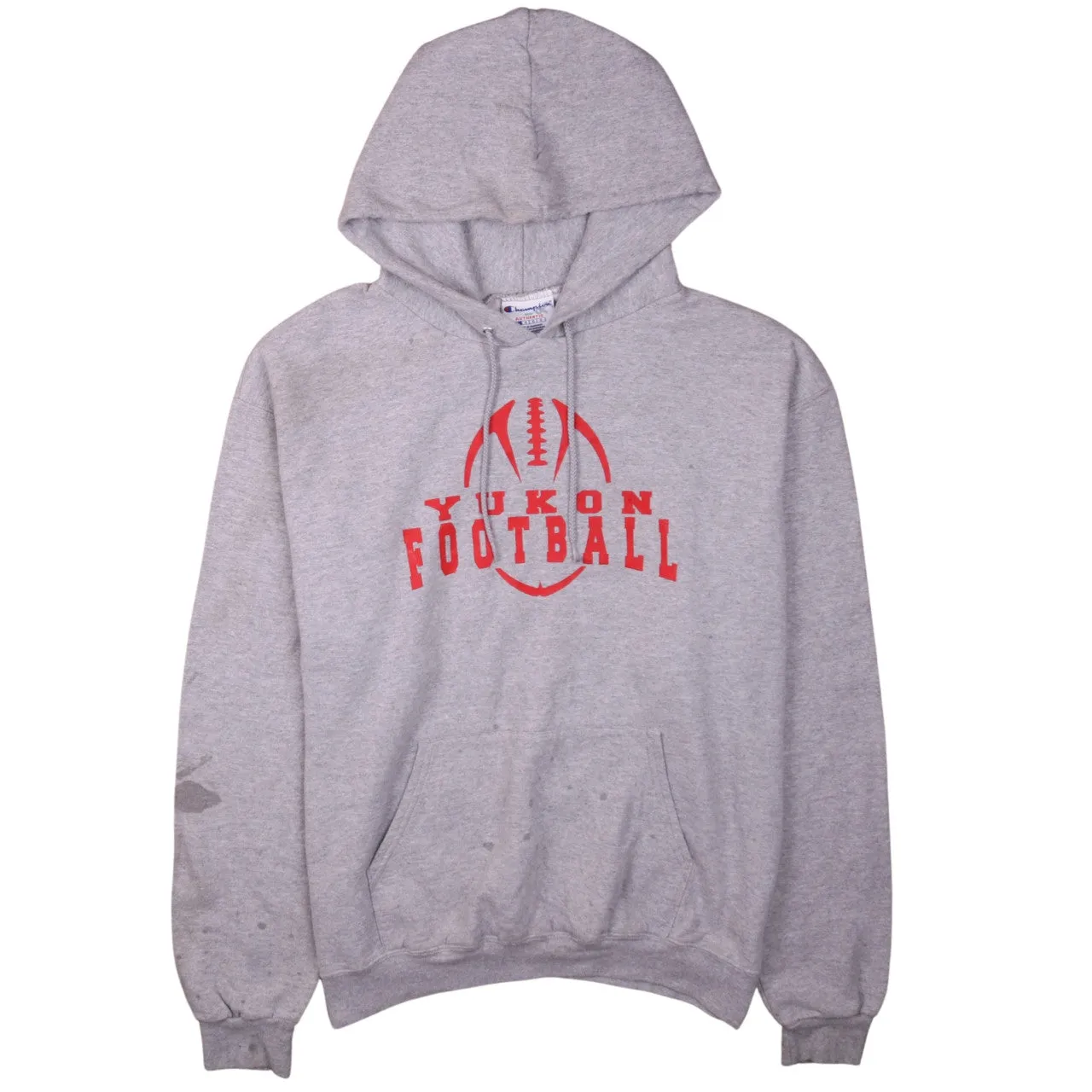 Champion Eco Grey Men’s Large Hoodie Yukon Football Fleece Top sold by Vintage Club