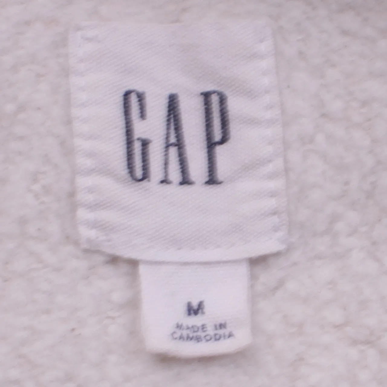 Vintage Gap 90s Beige Cream Men's Medium Spellout Hoodie Retro sold by Vintage Club product image thumbnail 4