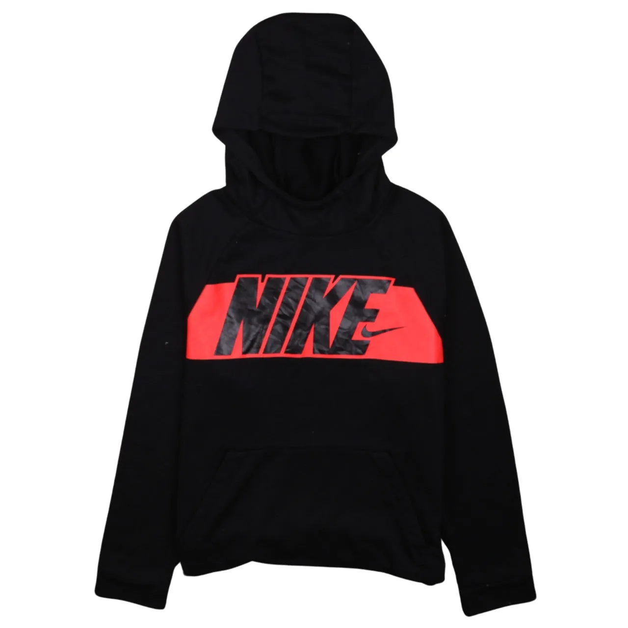 Nike Women's XL Black 90s Vintage Swoosh Spellout Hoodie Streetwear sold by Vintage Club