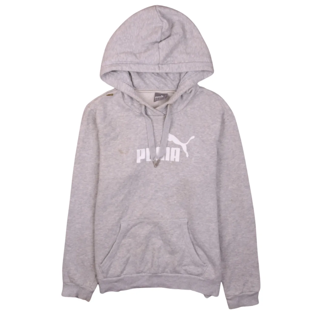 Puma 90's Vintage Spellout Grey XLarge Hoodie Sweatshirt Style sold by Vintage Club