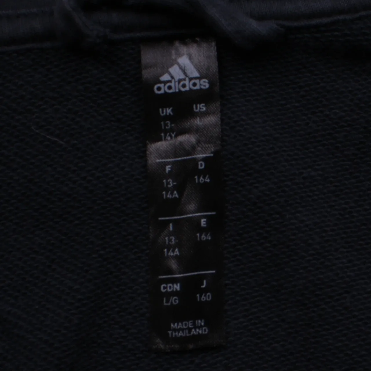 Vintage 90's Adidas Unisex Large Navy Blue Zip Hoodie with Drawstring sold by Vintage Club product image thumbnail 4