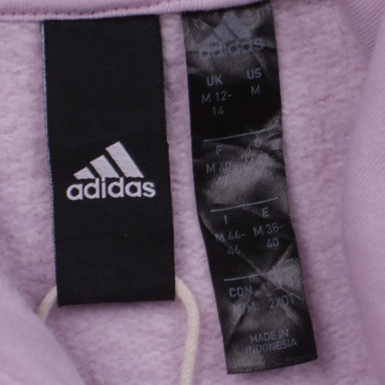 Adidas Women's Medium Pink 90s Retro Hoodie, Striped Sleeve Pullover sold by Vintage Club product image thumbnail 4