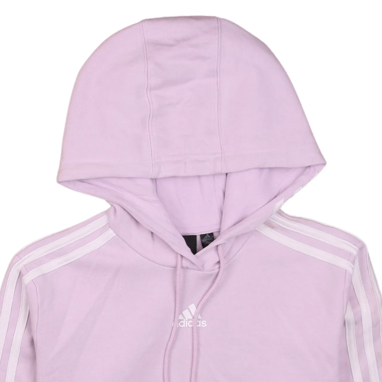 Adidas Women's Medium Pink 90s Retro Hoodie, Striped Sleeve Pullover sold by Vintage Club product image thumbnail 3