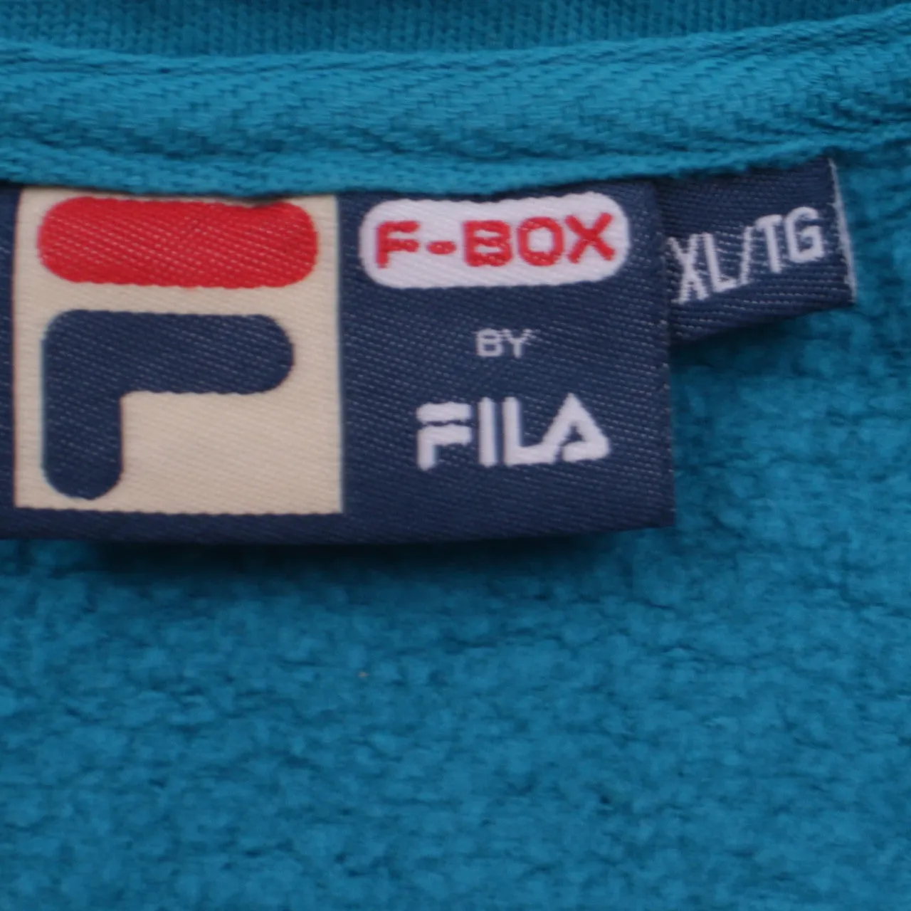 Fila 90s Vintage Women's XL Spellout Full Zip Sweatshirt Blue sold by Vintage Club product image thumbnail 4