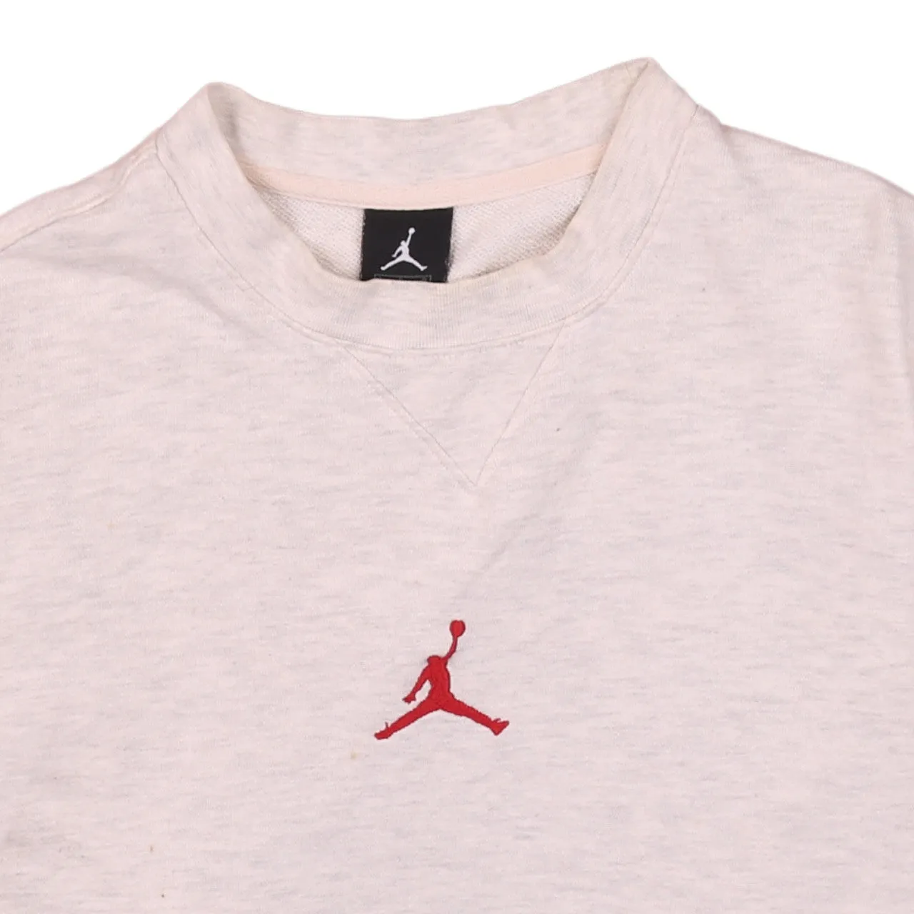 Jordan Men's Large Beige Crewneck Sweatshirt Red Jumpman Logo Pullover sold by Vintage Club product image thumbnail 3