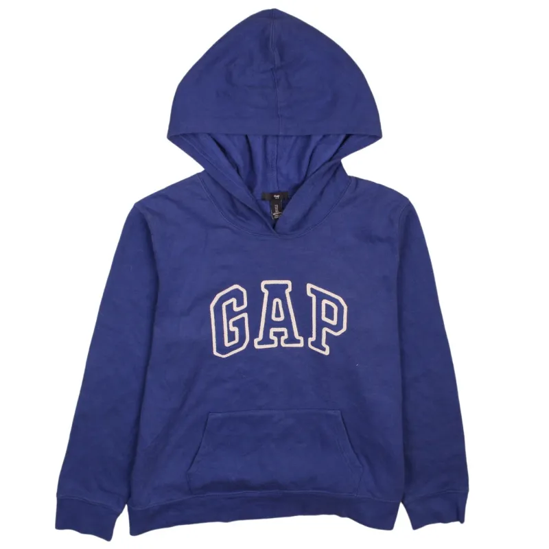 Gap Women's Large Blue 90s Vintage Spellout Hoodie Retro Pullover sold by Vintage Club