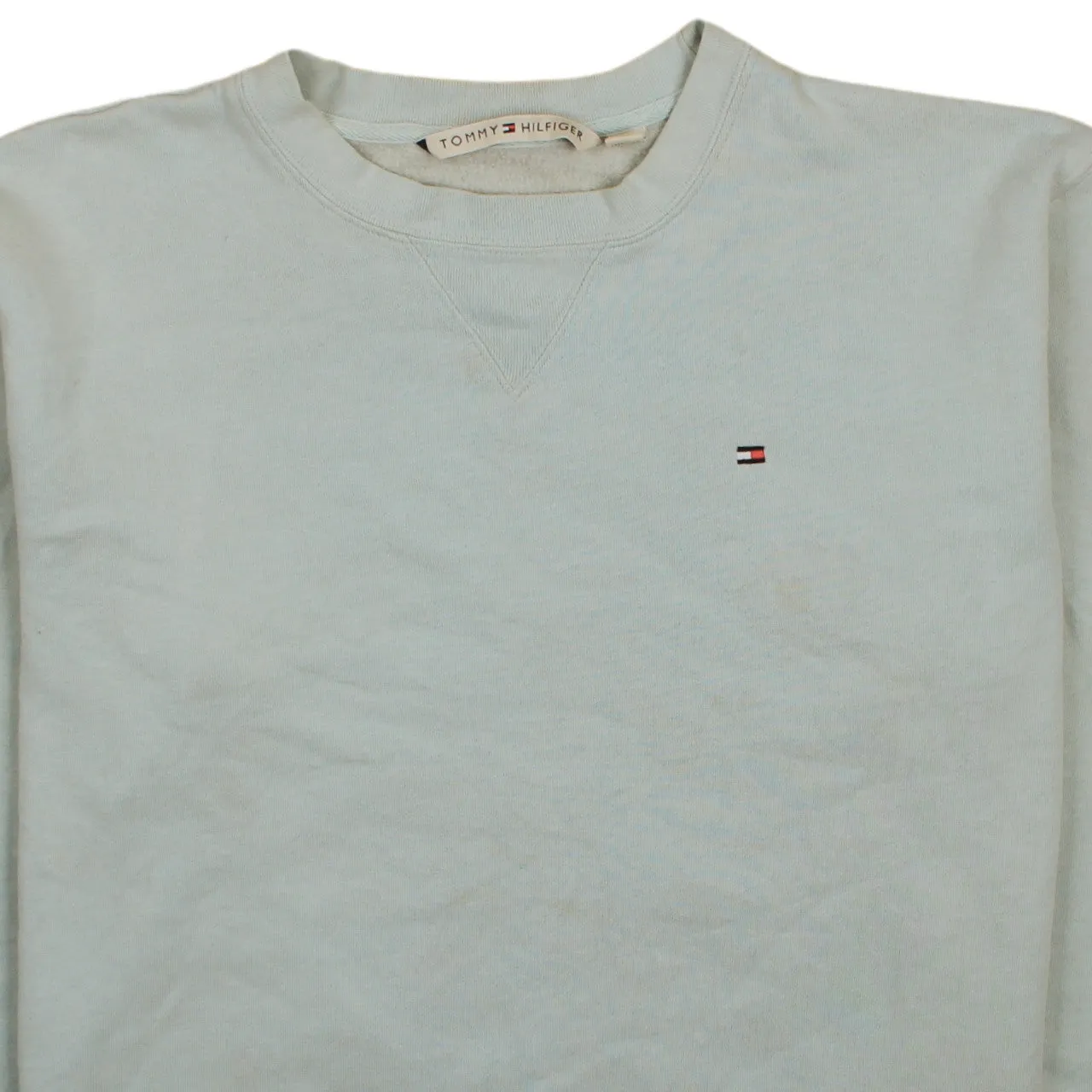 Tommy Hilfiger Vintage 90s Women's XXL Blue Crew Neck Sweatshirt sold by Vintage Club product image thumbnail 3