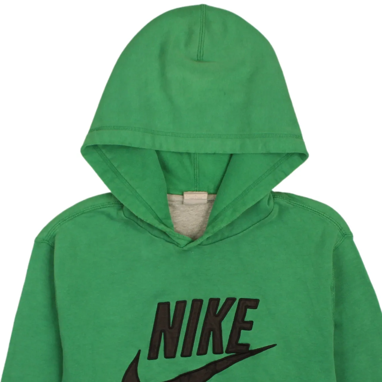 Nike Men's Green 90s Vintage Hoodie, Large Spellout Center Swoosh sold by Vintage Club product image thumbnail 3