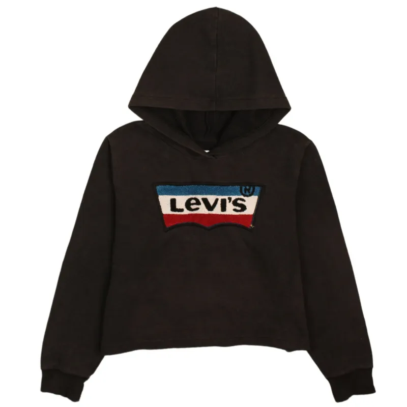 Vintage Levi's 90s Black Spellout Hoodie Women’s XLarge Retro Urban sold by Vintage Club
