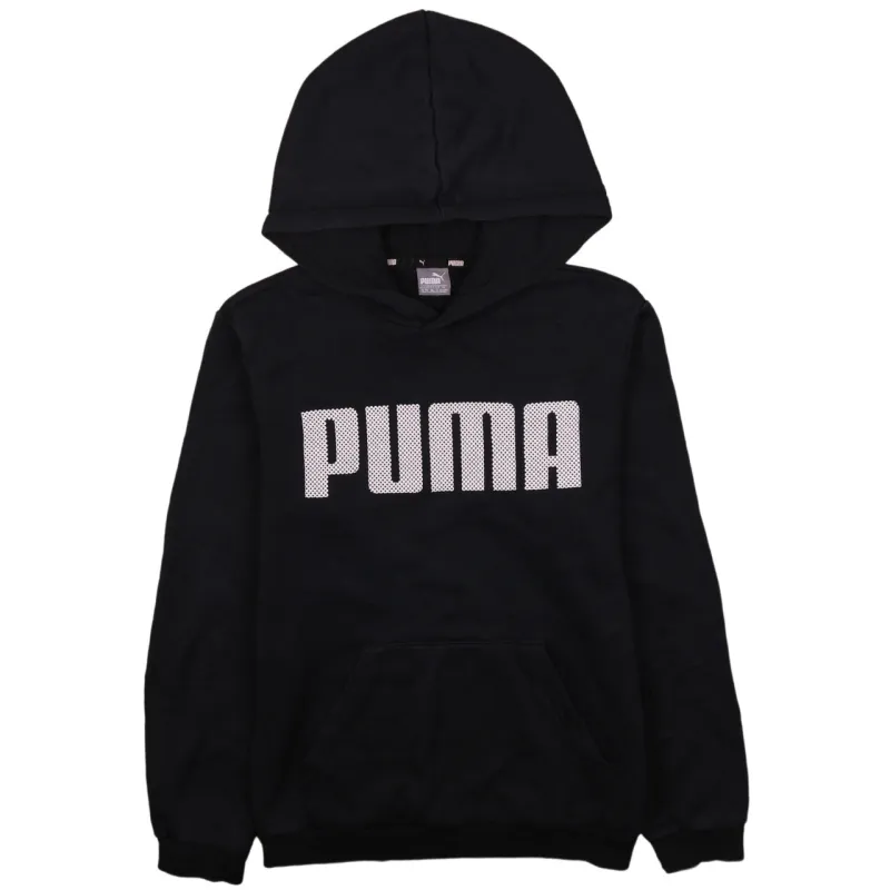 Puma Women's XL Black 90's Spellout Hoodie Retro Vintage Pullover sold by Vintage Club