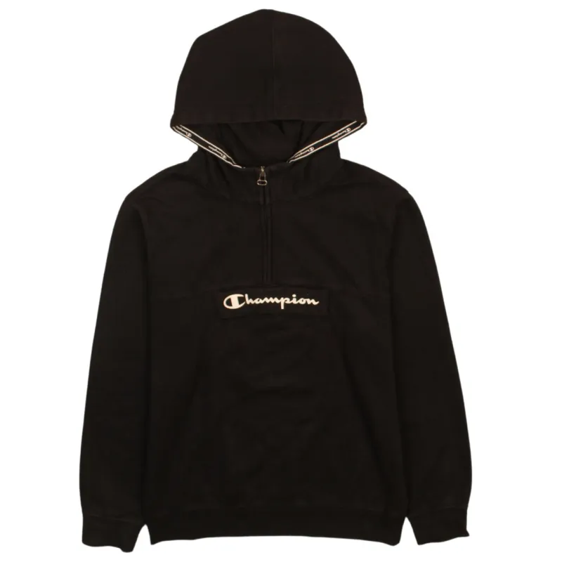 Champion 90s Black Spellout XL Vintage Hoodie Retro Sweatshirt Pullover sold by Vintage Club