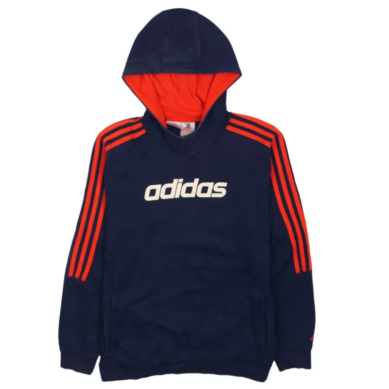Adidas 90s Vintage Navy Blue Spellout Hoodie XL with Stripes Rare sold by Vintage Club