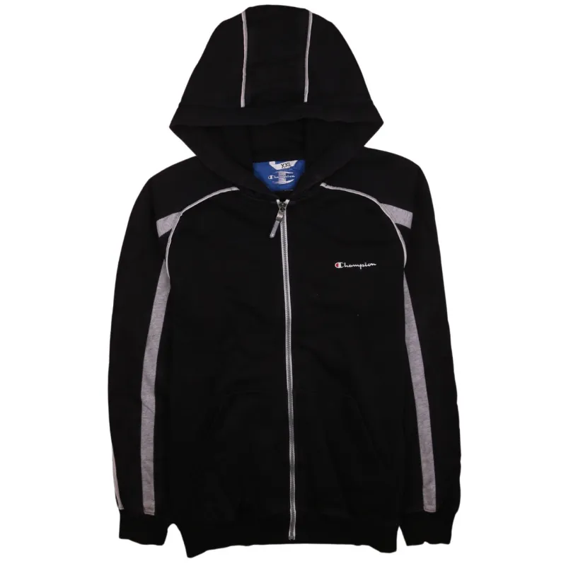Champion 90's Vintage Black Unisex Hoodie 2XL Full Zip Retro Style sold by Vintage Club