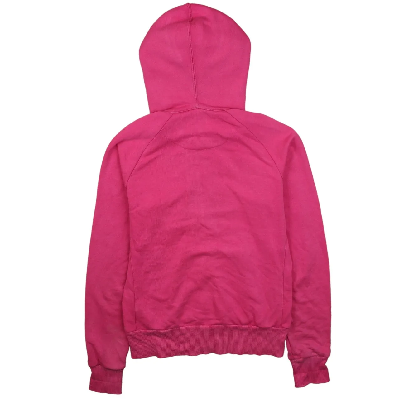 Nike Women's Bright Pink Zip Hoodie Small, Logo Sports Sweatshirt sold by Vintage Club product image thumbnail 2