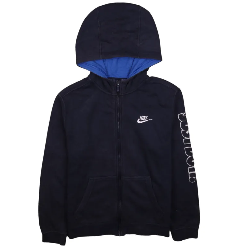 Vintage 90's Nike Navy Swoosh Harrington Jacket Women's Large Retro made by Nike