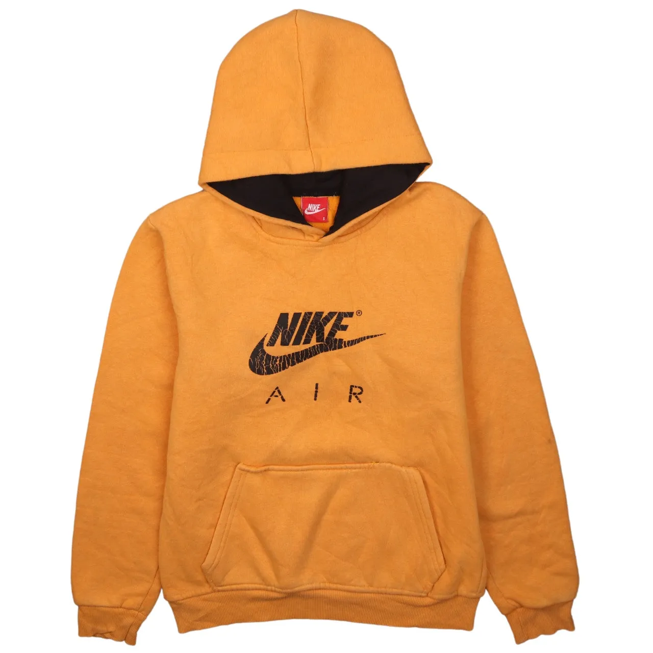 Nike 90's Vintage Yellow Hoodie S Small Center Swoosh Retro 1990s sold by Vintage Club