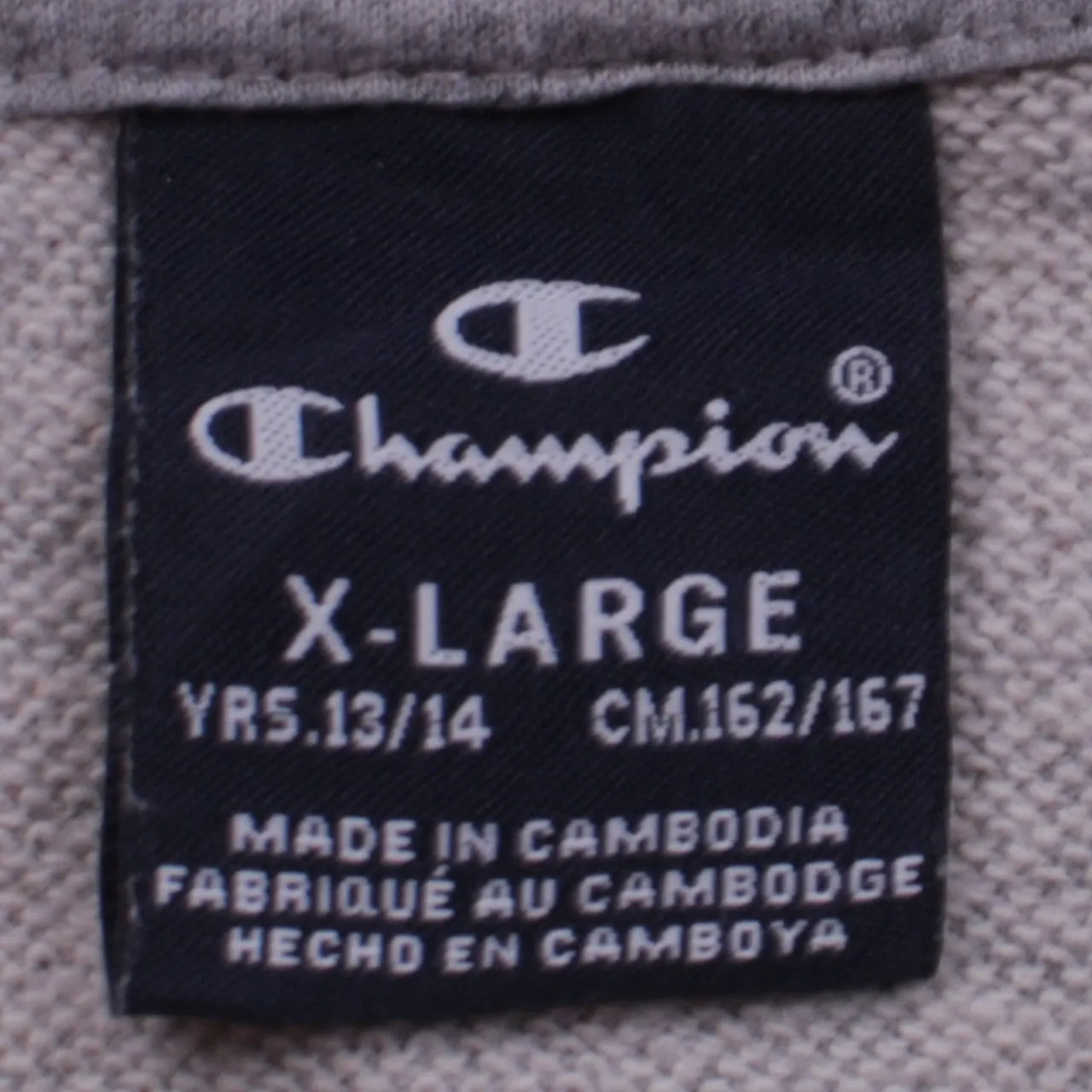 Champion Women's XLarge 90's Vintage Grey Spellout Hoodie Pullover sold by Vintage Club product image thumbnail 4