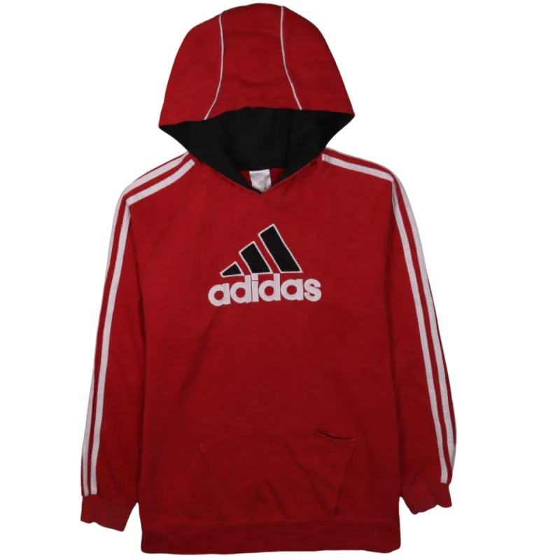 Adidas Vintage 90s Women's Red Pullover Hoodie XLarge Spellout Retro sold by Vintage Club