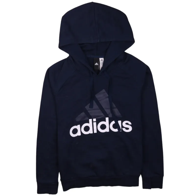 Adidas Women's Vintage 90's Navy Blue Spellout Pullover Hoodie S sold by Vintage Club