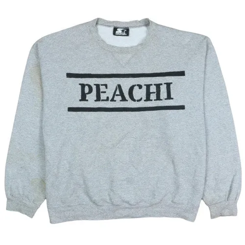 Starter 90's Grey Crew Neck Sweatshirt XL PEACHI Logo Vintage sold by Vintage Club