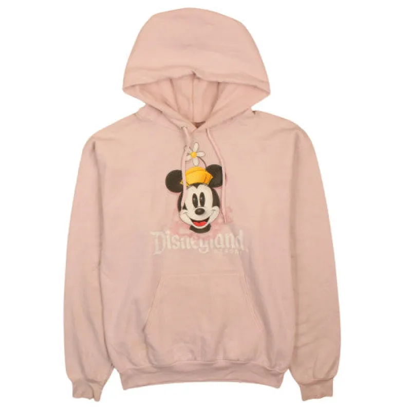 Disney 90's Minnie Mouse Pullover Hoodie Medium Pink Fleece sold by Vintage Club