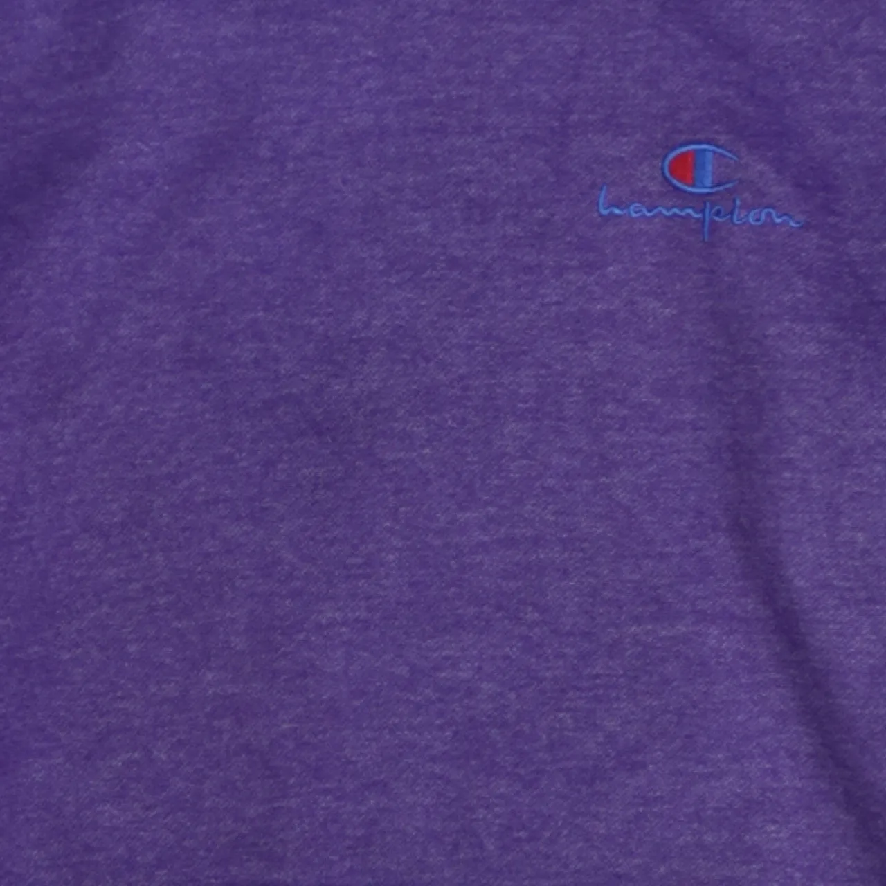 Champion Purple Hoodie Men's Medium Embroidered Chest Logo Branded Tape Sleeves Pullover Sweatshirt sold by Vintage Club product image thumbnail 4