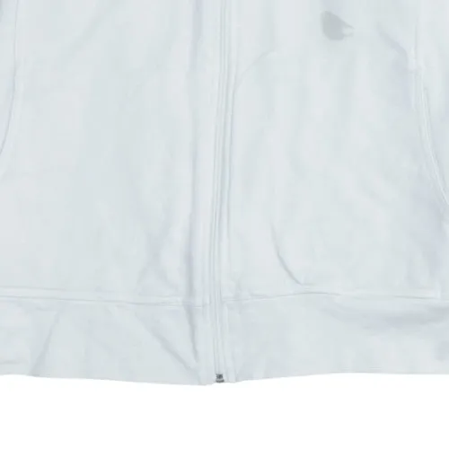 Adidas White Track Jacket Women’s XLarge Three Stripe Sleeves Embroidered Logo Zip Top sold by Vintage Club product image thumbnail 5