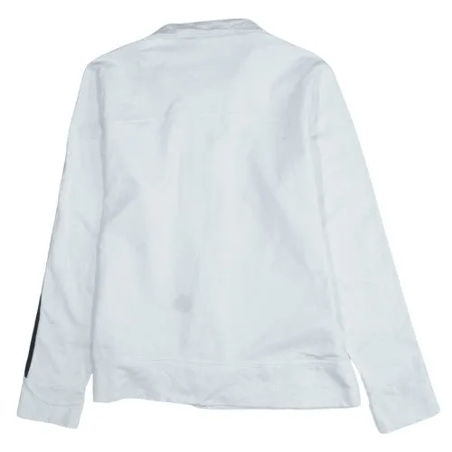 Adidas White Track Jacket Women’s XLarge Three Stripe Sleeves Embroidered Logo Zip Top sold by Vintage Club product image thumbnail 2