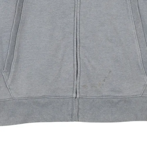 Under Armour Grey Full Zip Hoodie Men's Medium Embroidered Logo ColdGear Fitted Sweatshirt sold by Vintage Club product image thumbnail 5