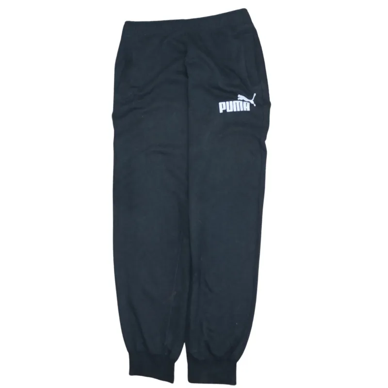 Puma Black Joggers Men’s Large Printed Logo Elasticated Cuffs Casual Sweatpants sold by Vintage Club