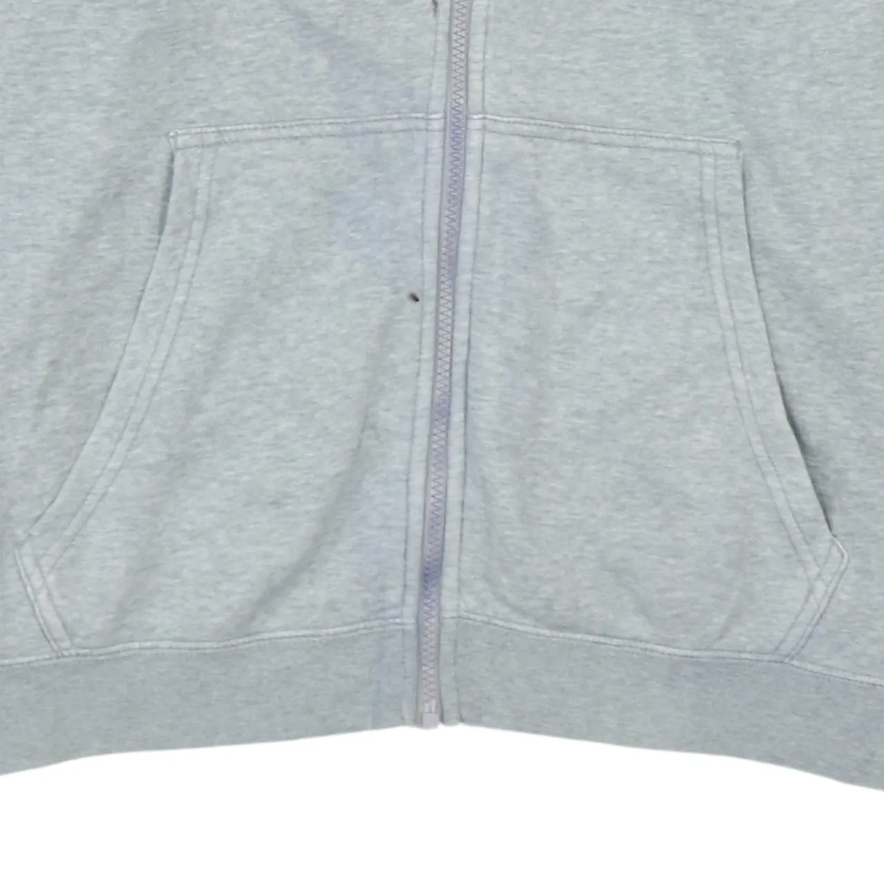Nike Light Grey Hoodie Men's Large Full Zip Embroidered Swoosh Split Pocket Sweatshirt sold by Vintage Club product image thumbnail 5