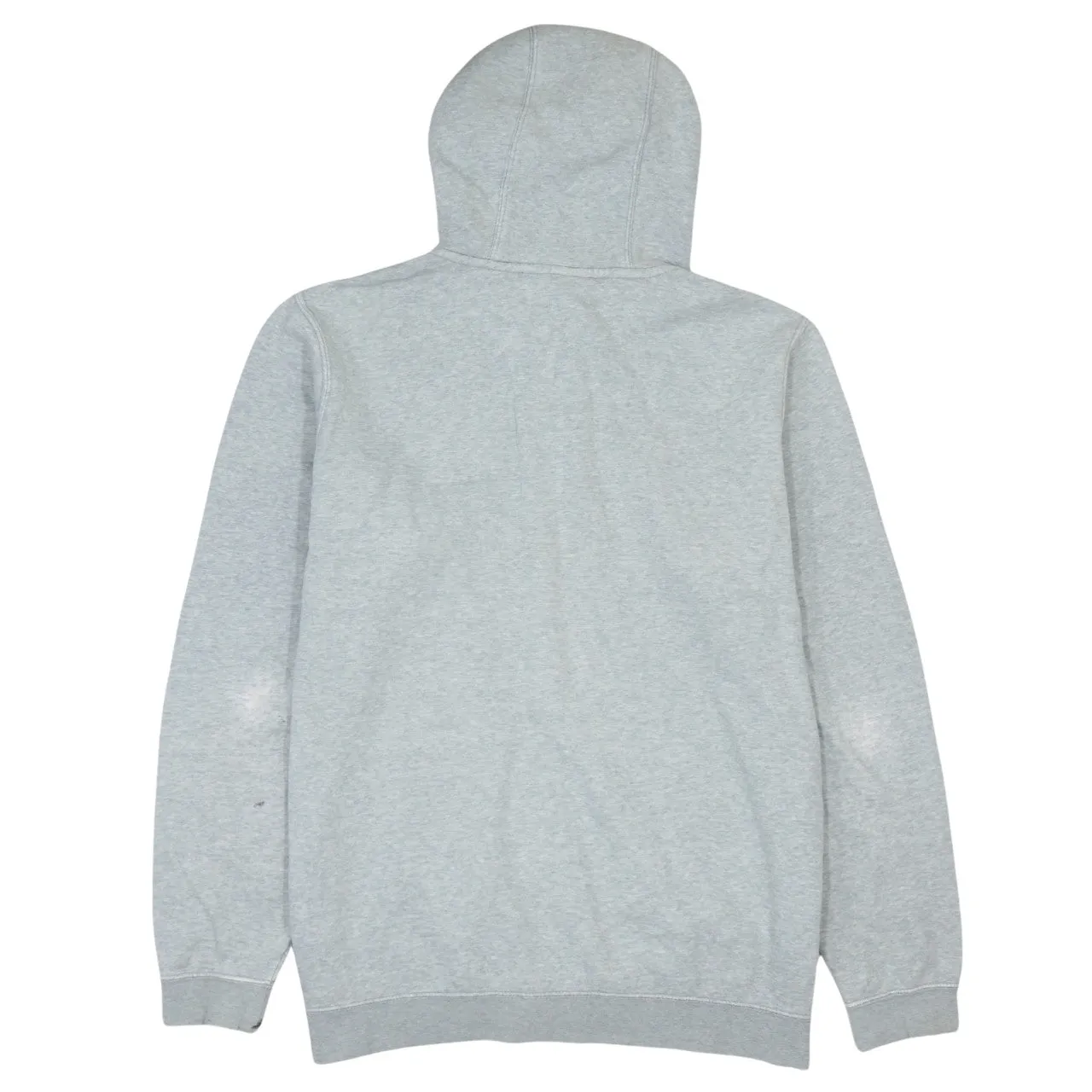 Nike Light Grey Hoodie Men's Large Full Zip Embroidered Swoosh Split Pocket Sweatshirt sold by Vintage Club product image thumbnail 2