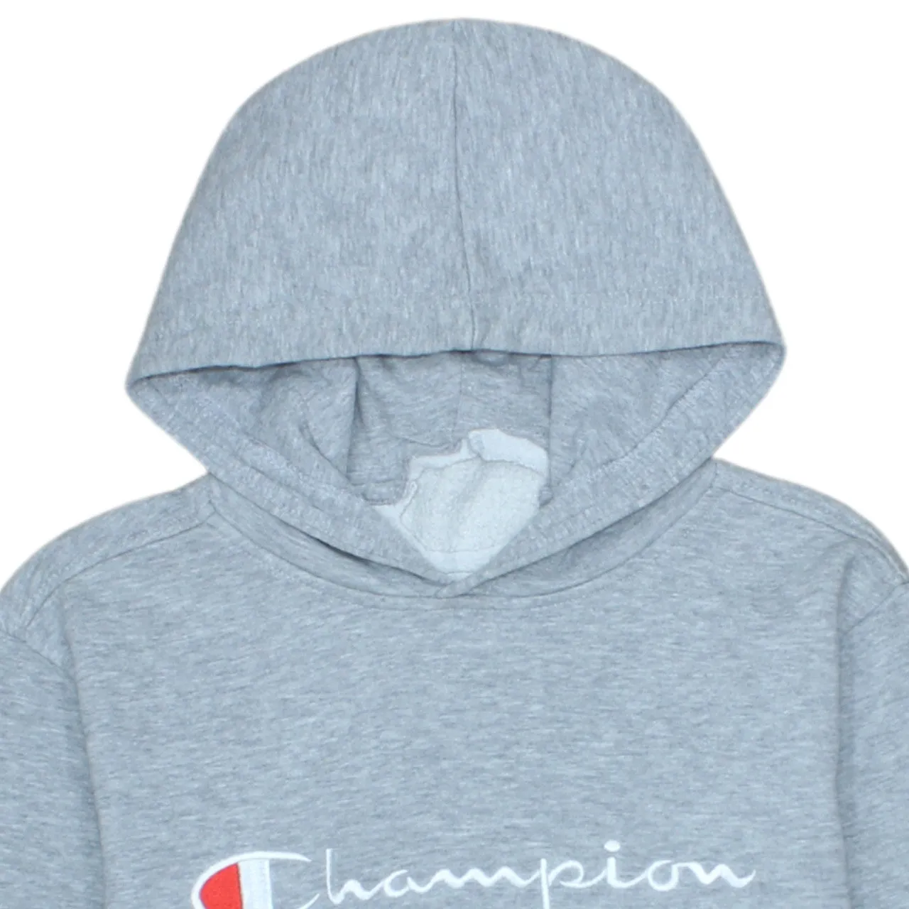 Champion Men's Vintage Grey Spellout Hoodie Small 90's Pullover Cotton sold by Vintage Club product image thumbnail 3