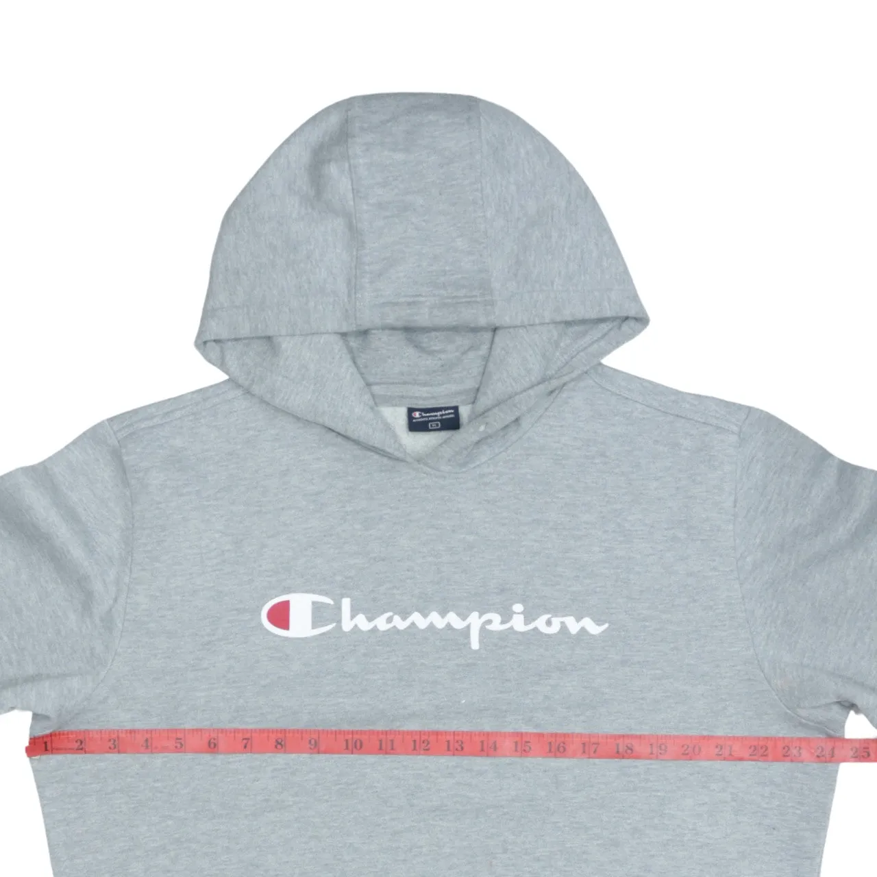 Champion 90s Retro Spellout Pullover Hoodie XL Grey Vintage Style sold by Vintage Club product image thumbnail 5