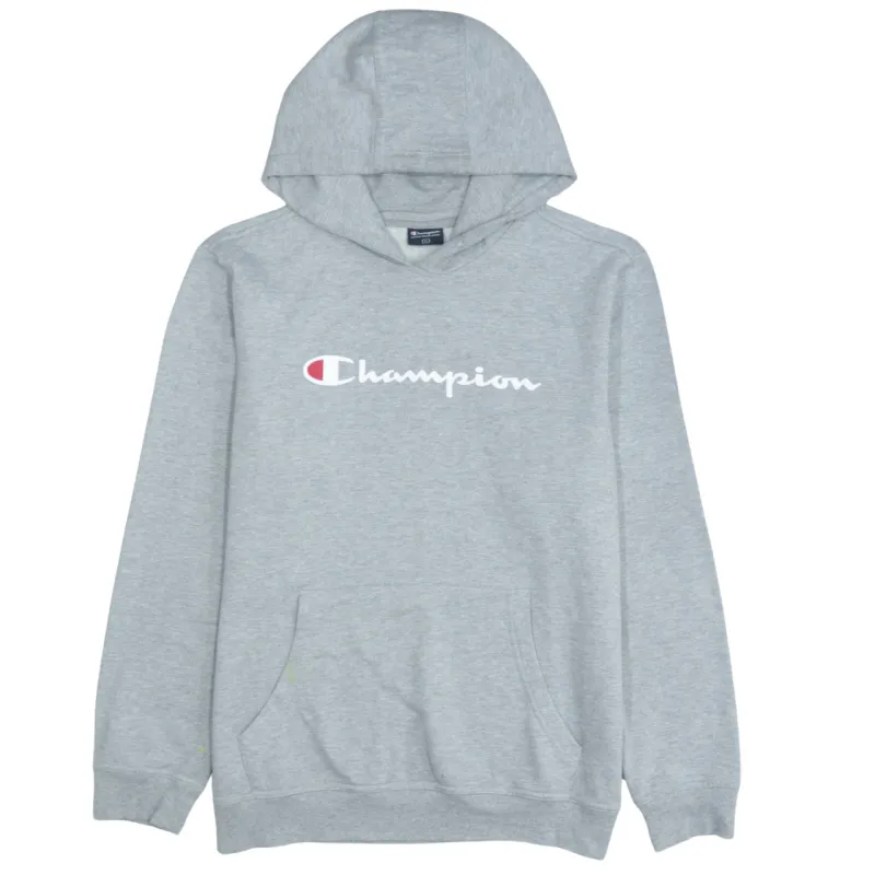 Champion Vintage 90s Grey Spellout Pullover Hoodie XL Retro Style sold by Vintage Club