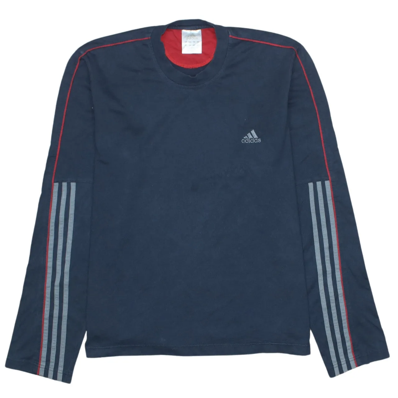 Adidas Vintage 90s Crew Neck Striped Sleeve Sweatshirt Women's XL sold by Vintage Club