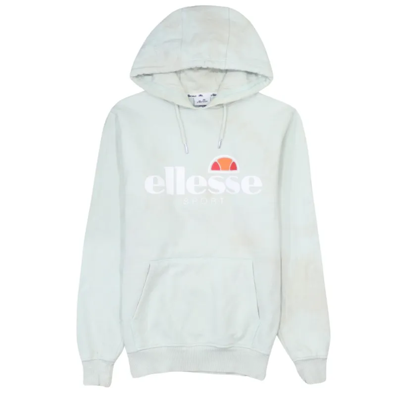 Ellesse 90's Retro Green Spellout Pullover Hoodie Women Medium made by Ellesse