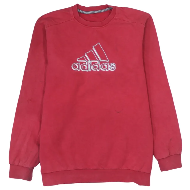 Vintage Adidas 90's Red Spellout Crewneck Sweatshirt Men's Medium sold by Vintage Club